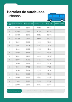 Guía de horarios de autobuses ecológicos y limpios