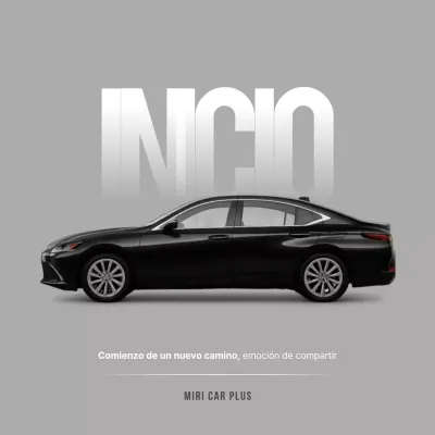 Promoción publicitaria de coches modernos negros