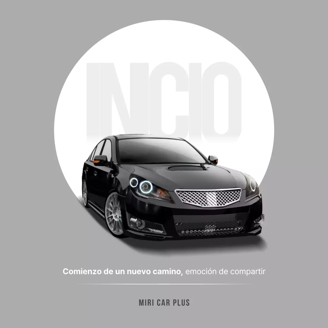 Promoción publicitaria de coches modernos negros