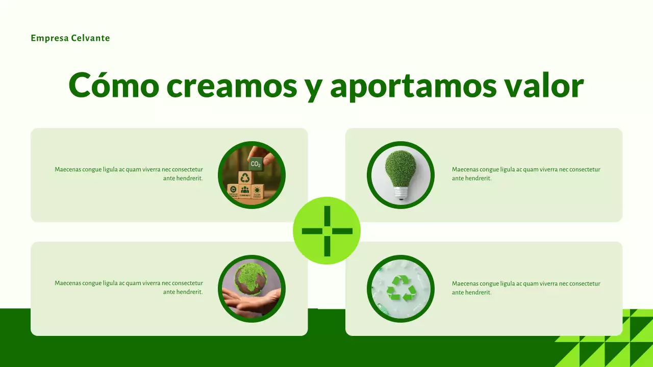 Presentación de startups ecológicas modernas y ecológicas