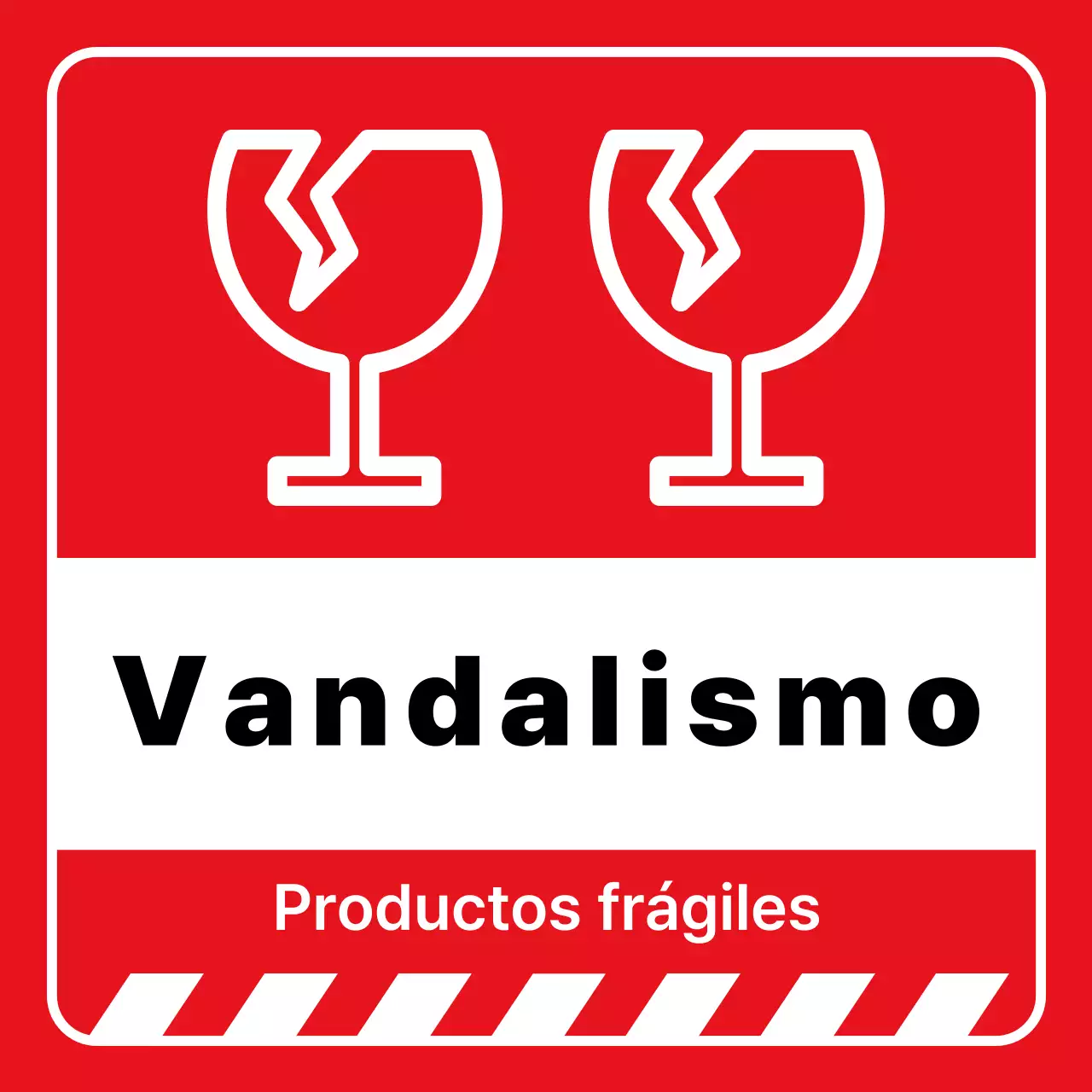 Advertencia de rotura simple roja