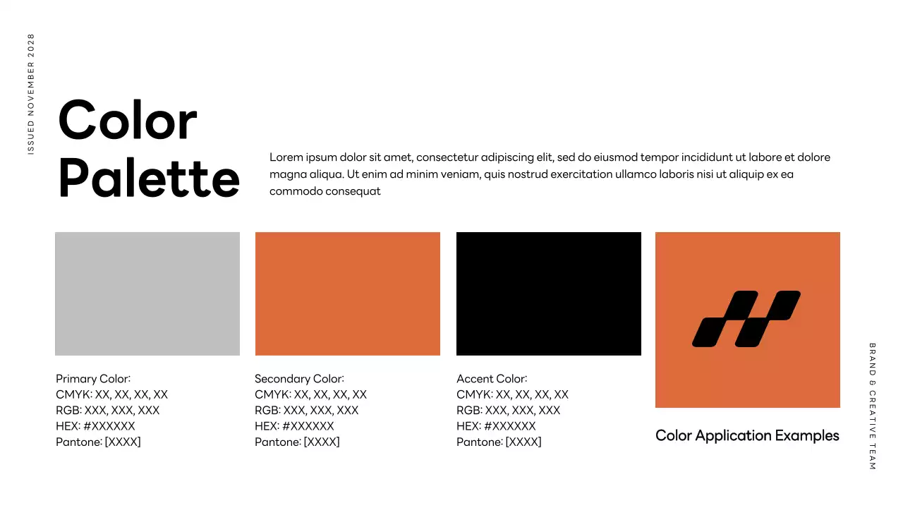 Orange Minimal Branding Guide Presentation
