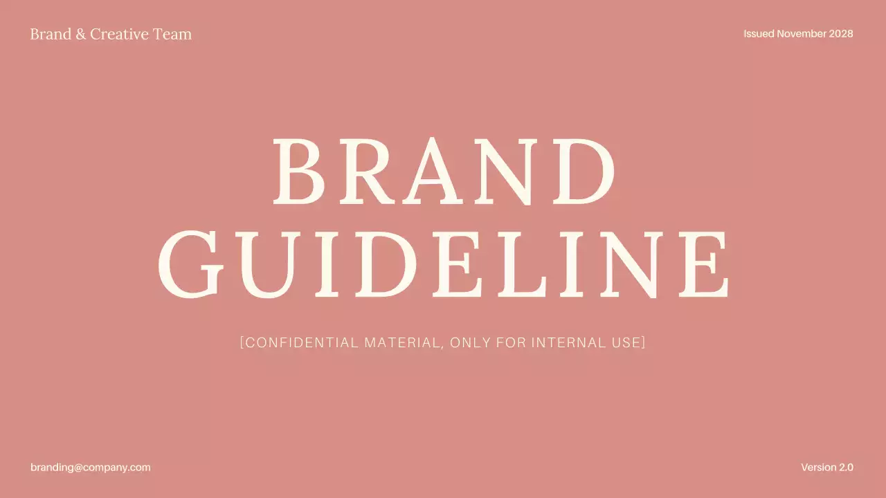 Pink Modern Brand Guideline Presentation