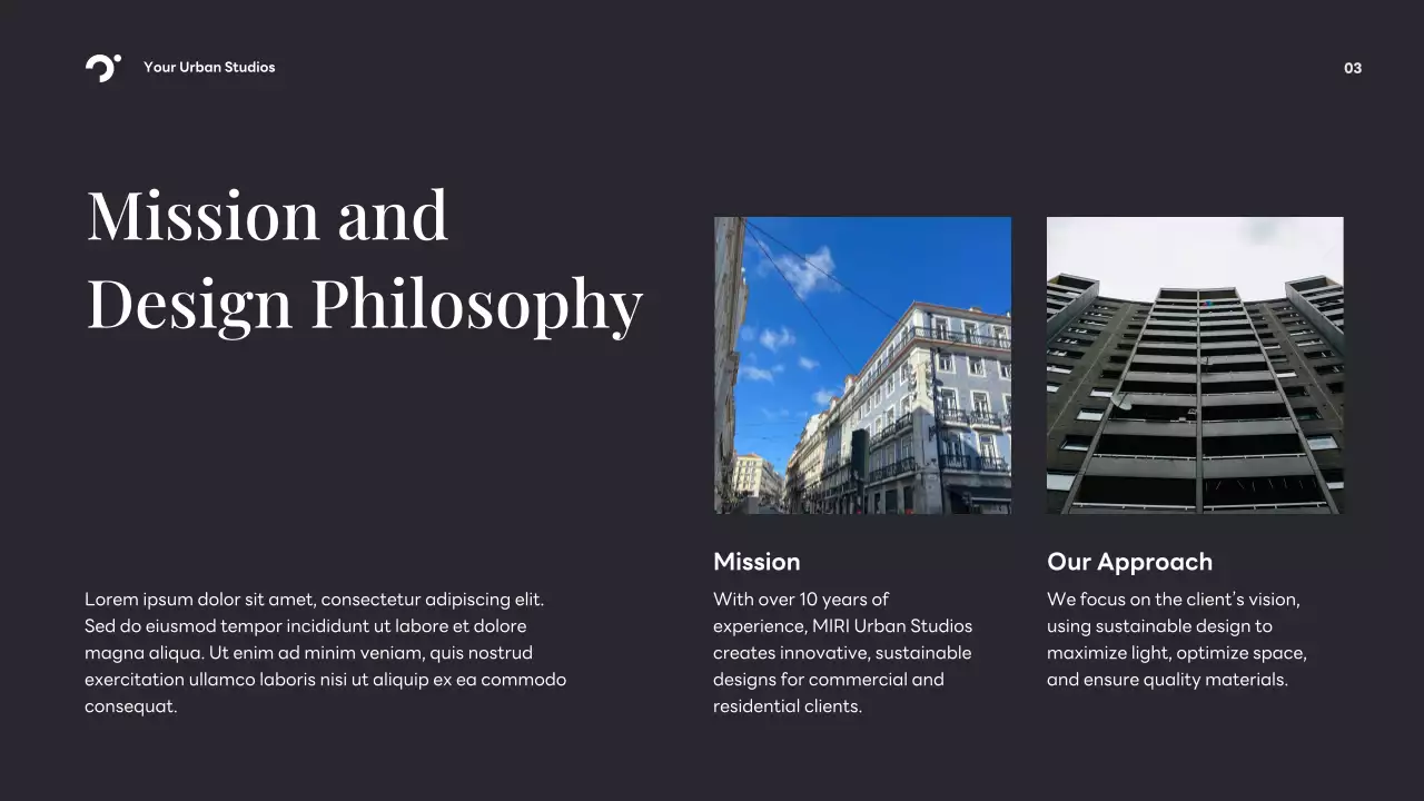 Black Modern Architecture Portfolio Presentation