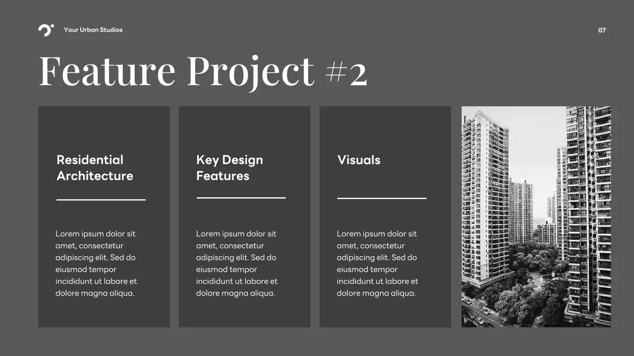 Black Modern Architecture Portfolio Presentation