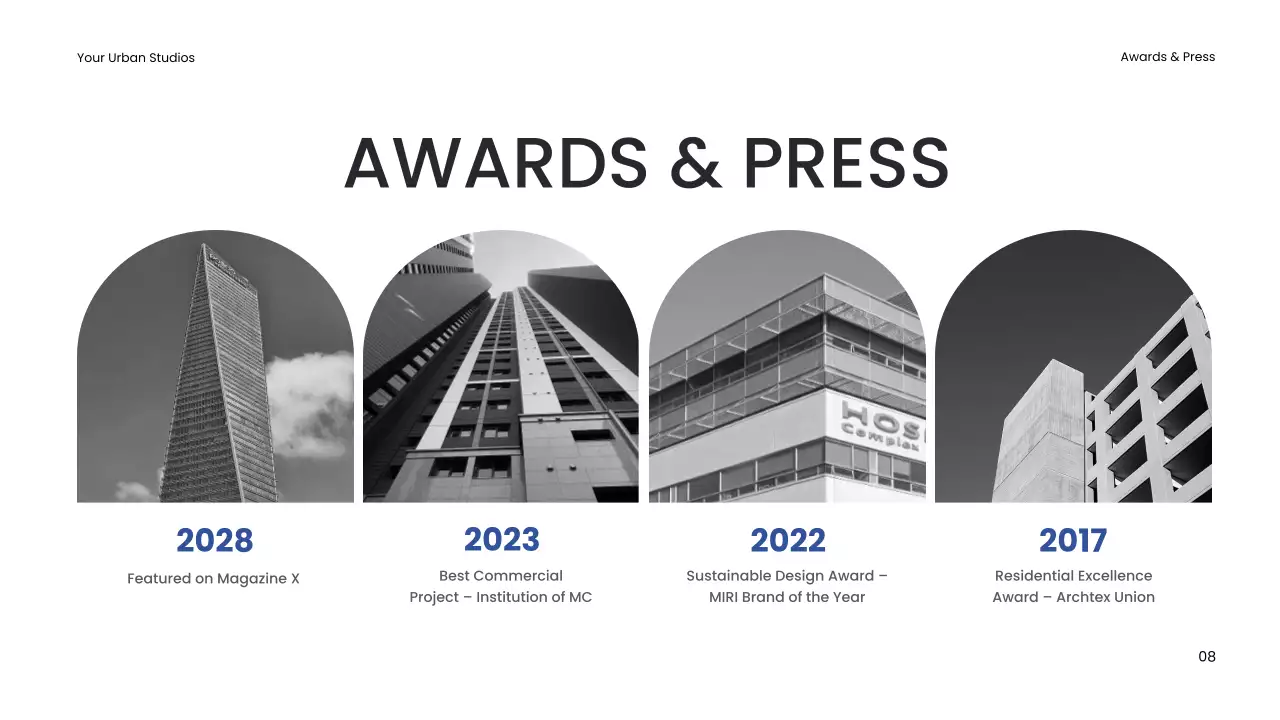 Grey Modern Architecture Portfolio Presentation