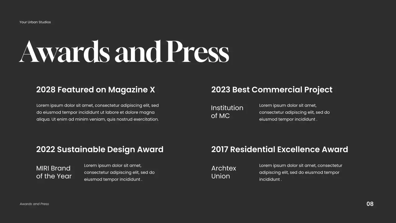 Blue Modern Architecture Portfolio Presentation