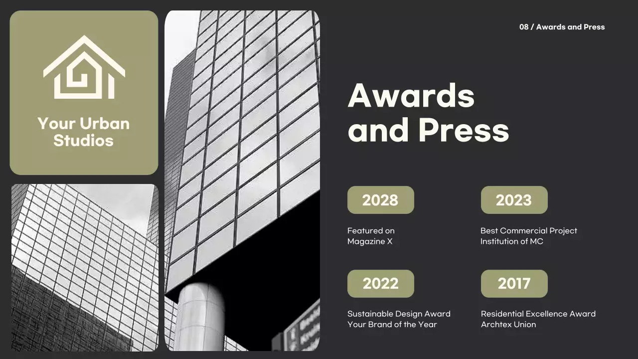 Beige Modern Architecture Portfolio Presentation