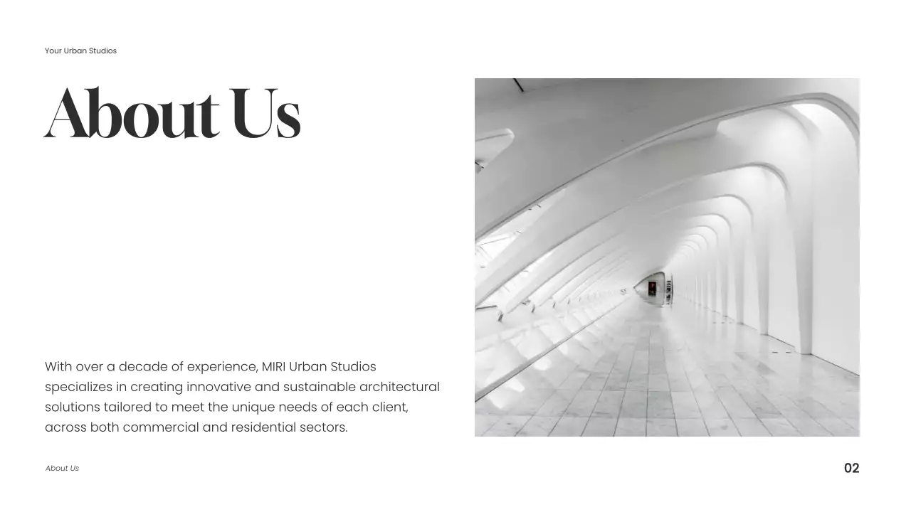 Blue Modern Architecture Portfolio Presentation