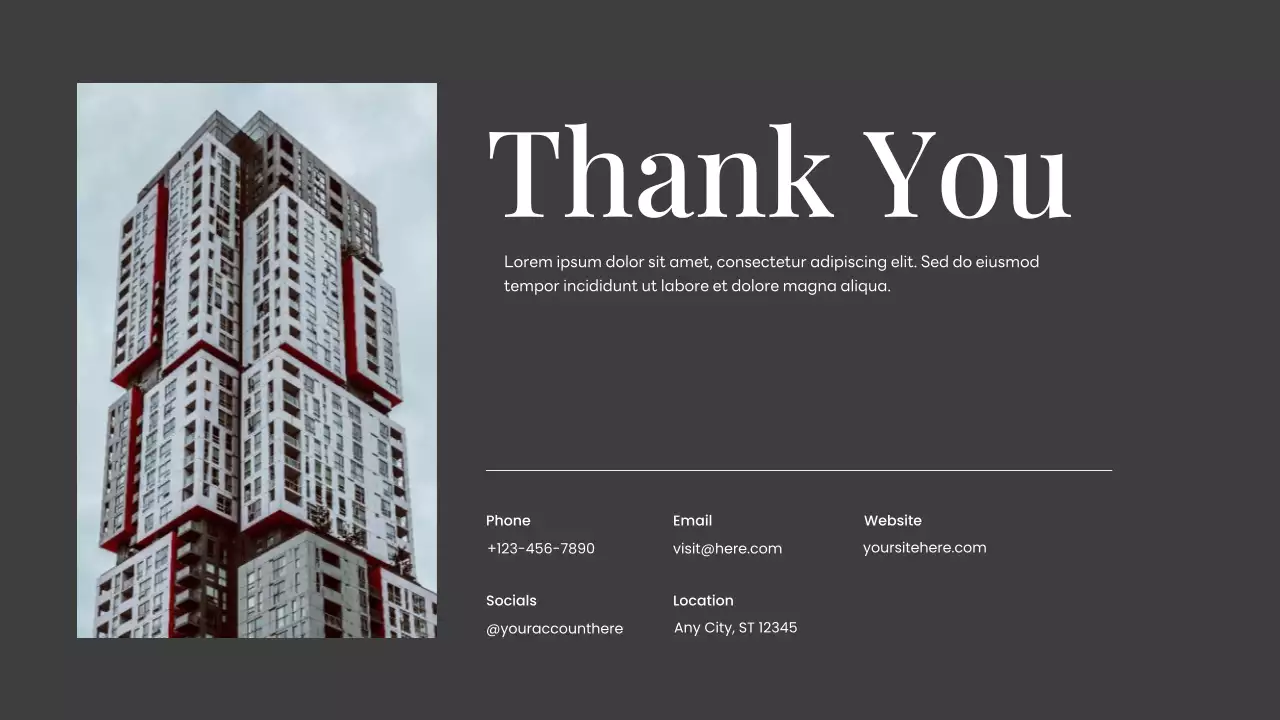 Black Modern Architecture Portfolio Presentation