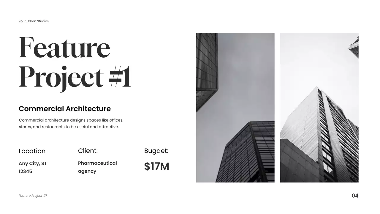 Blue Modern Architecture Portfolio Presentation