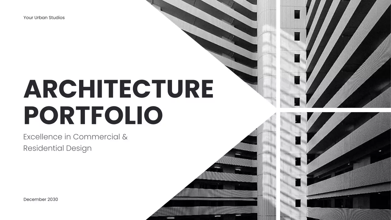 Grey Modern Architecture Portfolio Presentation