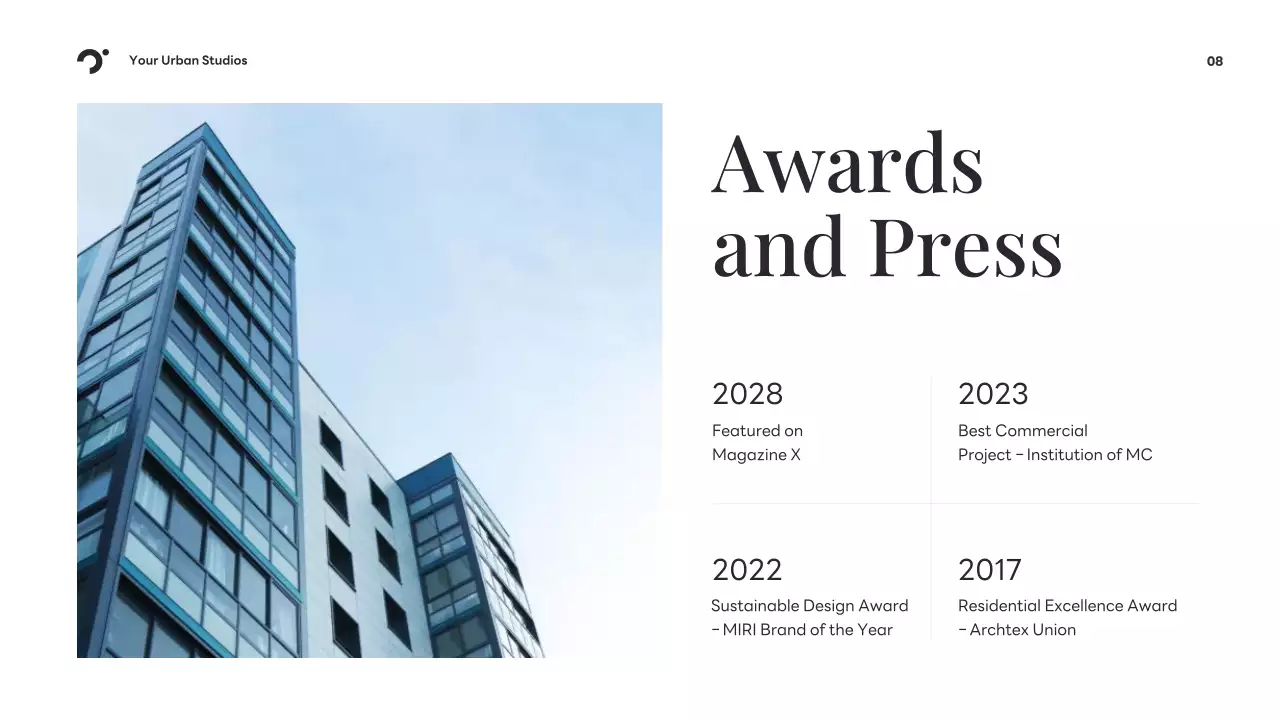 Black Modern Architecture Portfolio Presentation