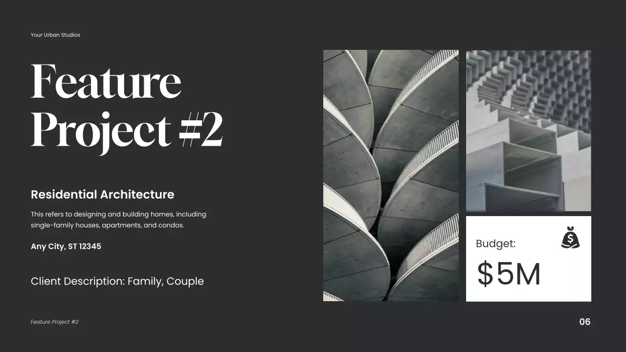 Blue Modern Architecture Portfolio Presentation