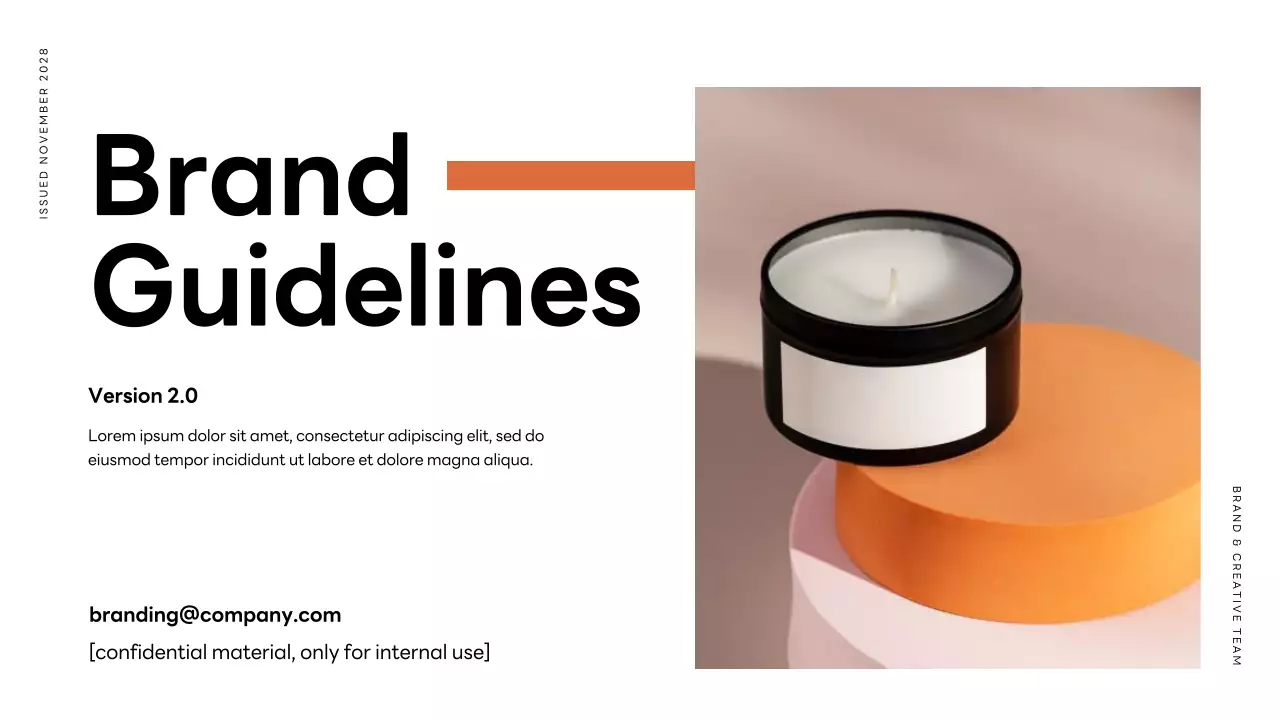 Orange Minimal Branding Guide Presentation