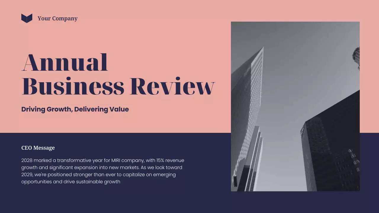 Pink Modern Business Report Presentation