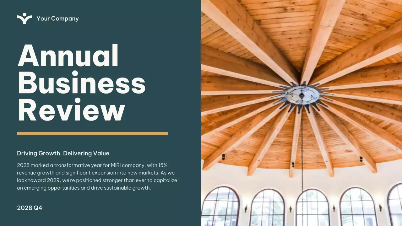 Green Modern Business Report Presentation