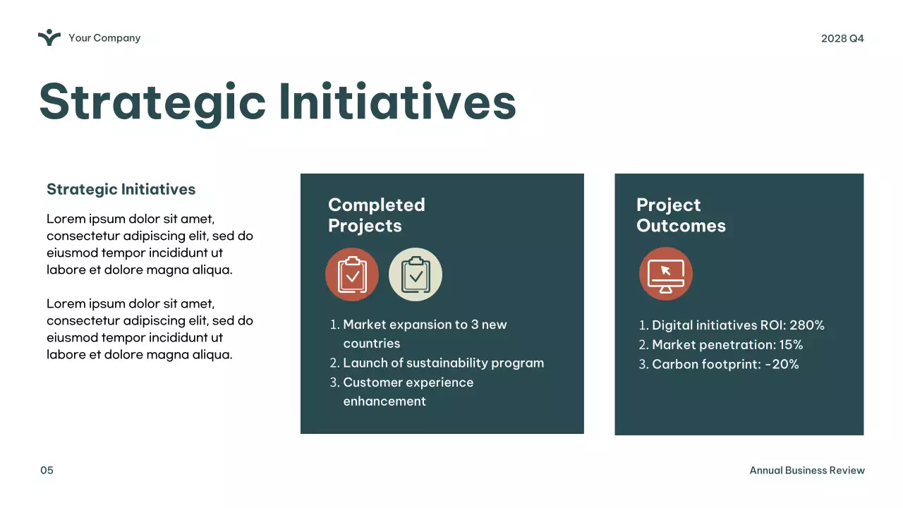 Green Modern Business Report Presentation