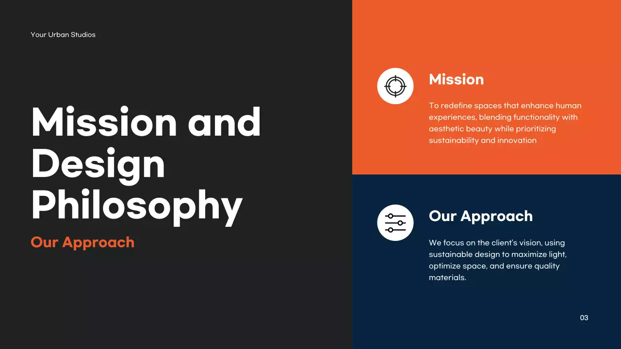 Orange Modern Architecture Portfolio Presentation