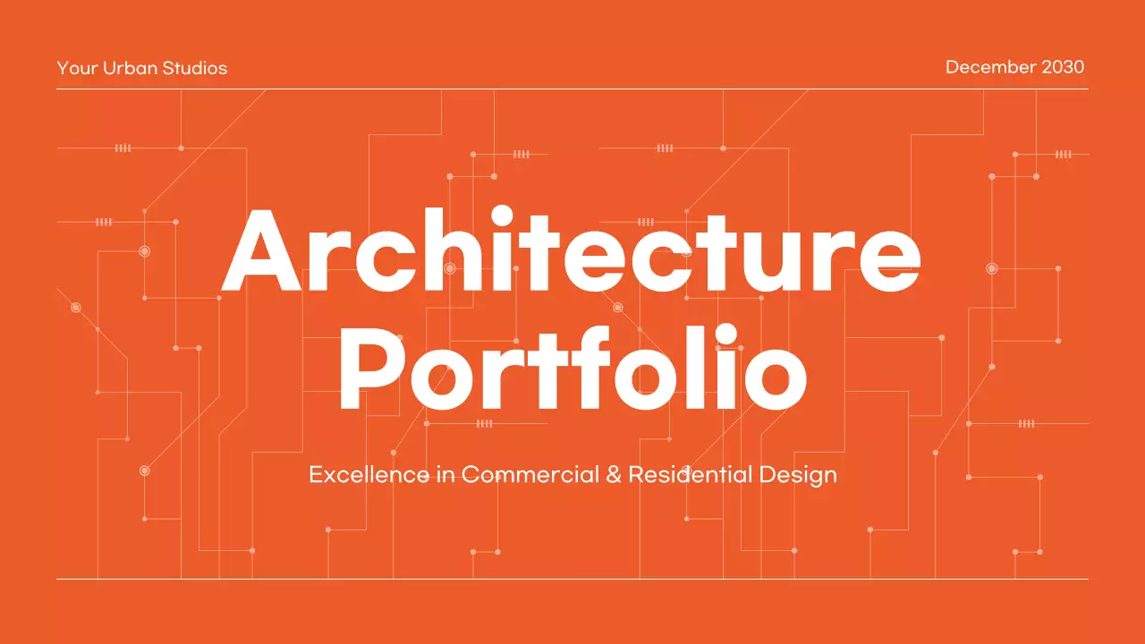 Orange Modern Architecture Portfolio Presentation