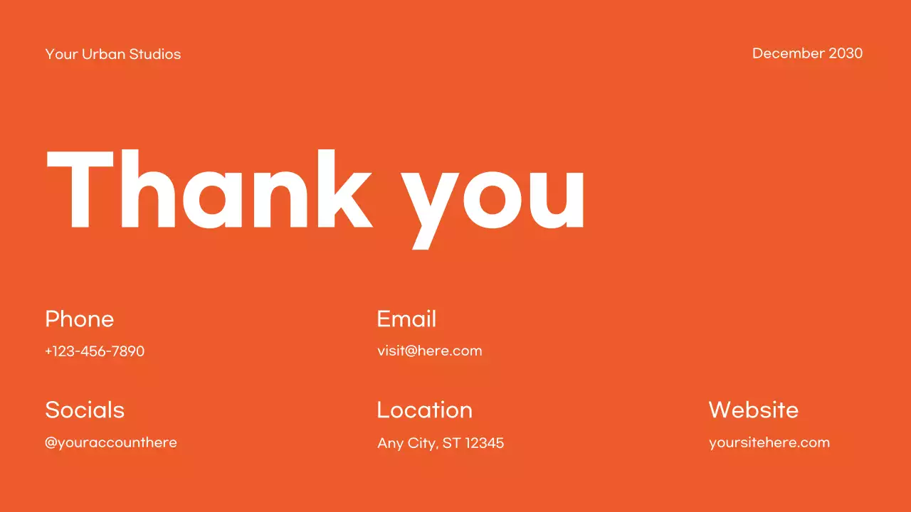 Orange Modern Architecture Portfolio Presentation