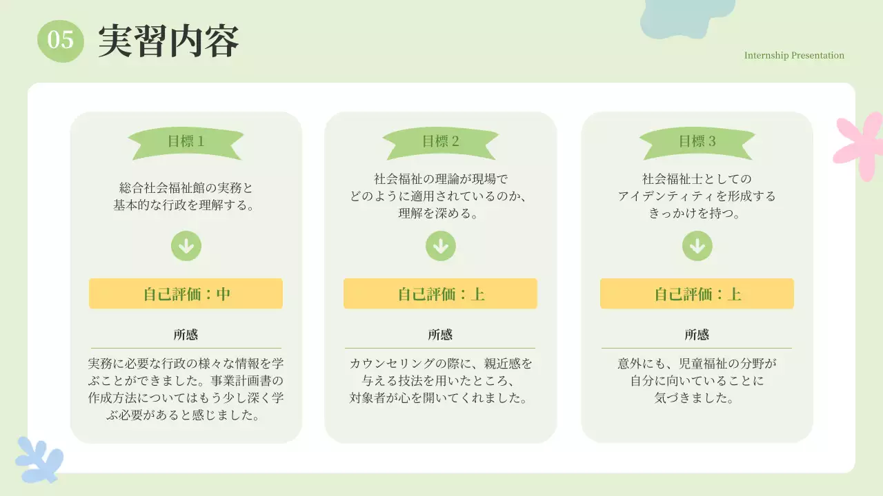 カラフル シンプル 学生 プレゼンテーション