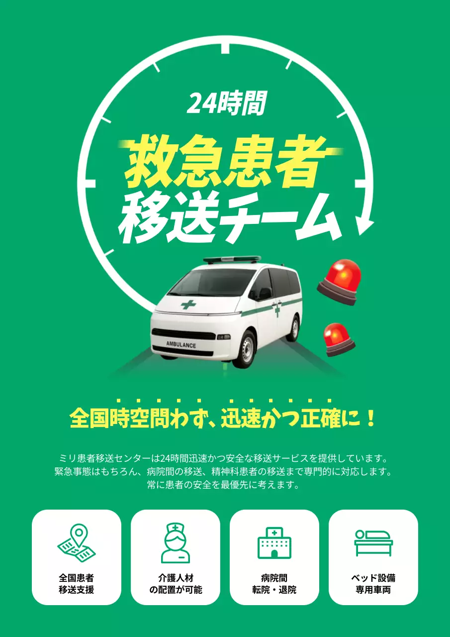 緑 モダン 医療 ポスター