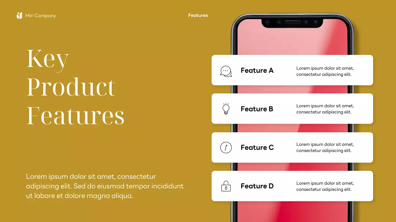 Red Modern Mobile Application Feature Presentation