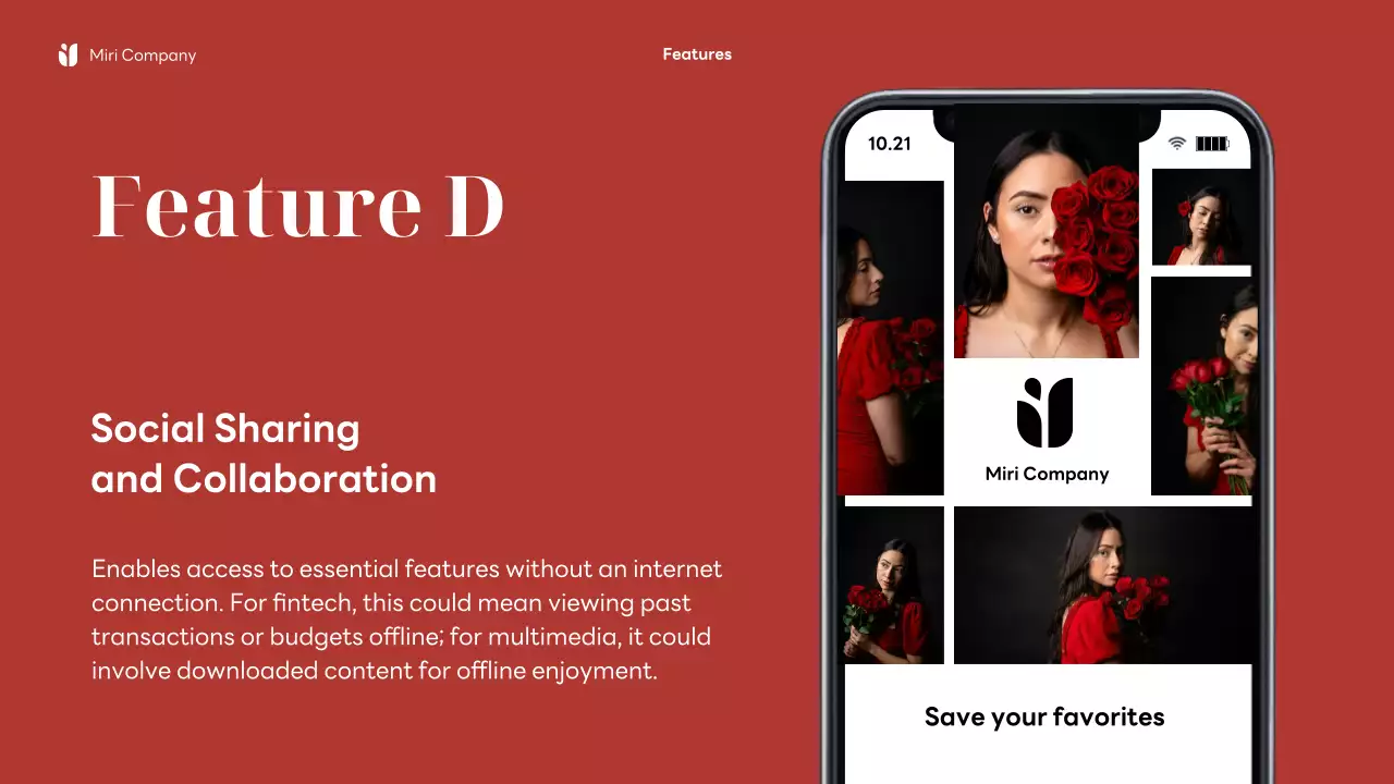 Red Modern Mobile Application Feature Presentation