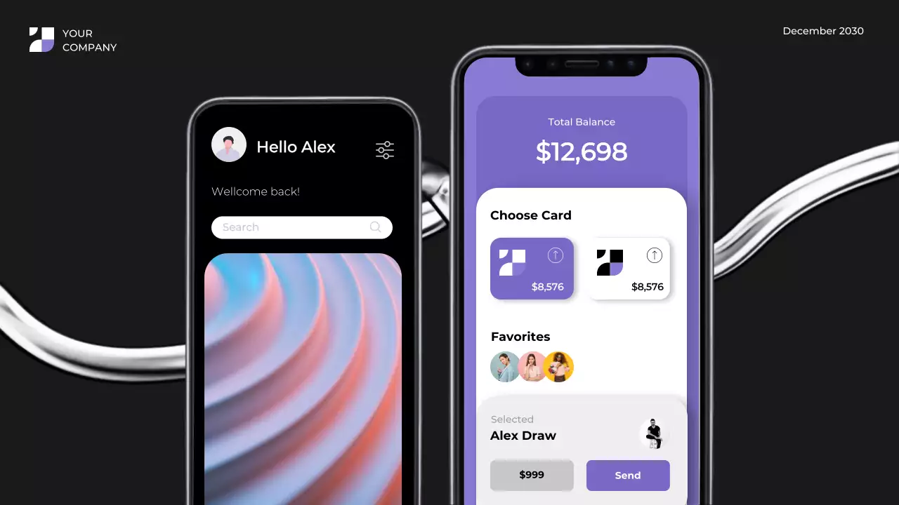 Black Modern Mobile Application Feature Presentation