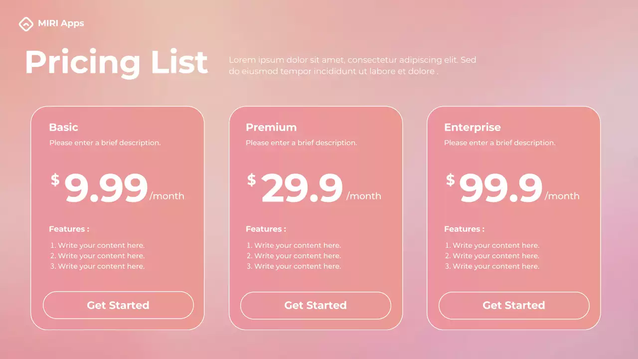 Trình bày tính năng ứng dụng di động hiện đại màu đen và hồng