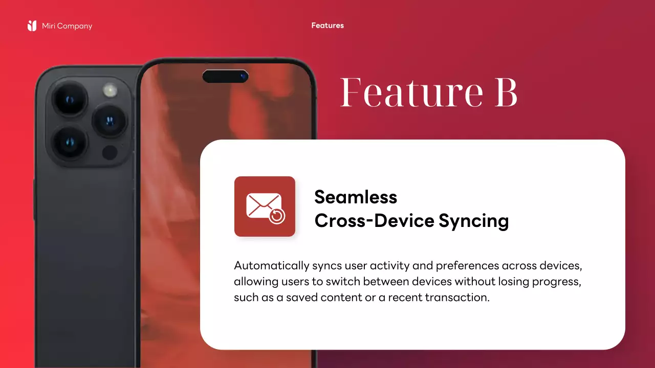 Red Modern Mobile Application Feature Presentation