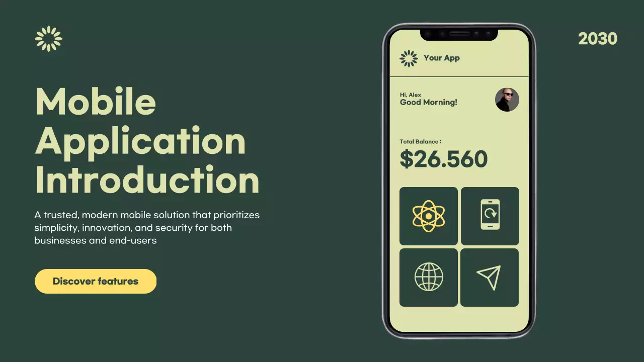 Green Modern 모바일 애플리케이션 가이드 프레젠테이션