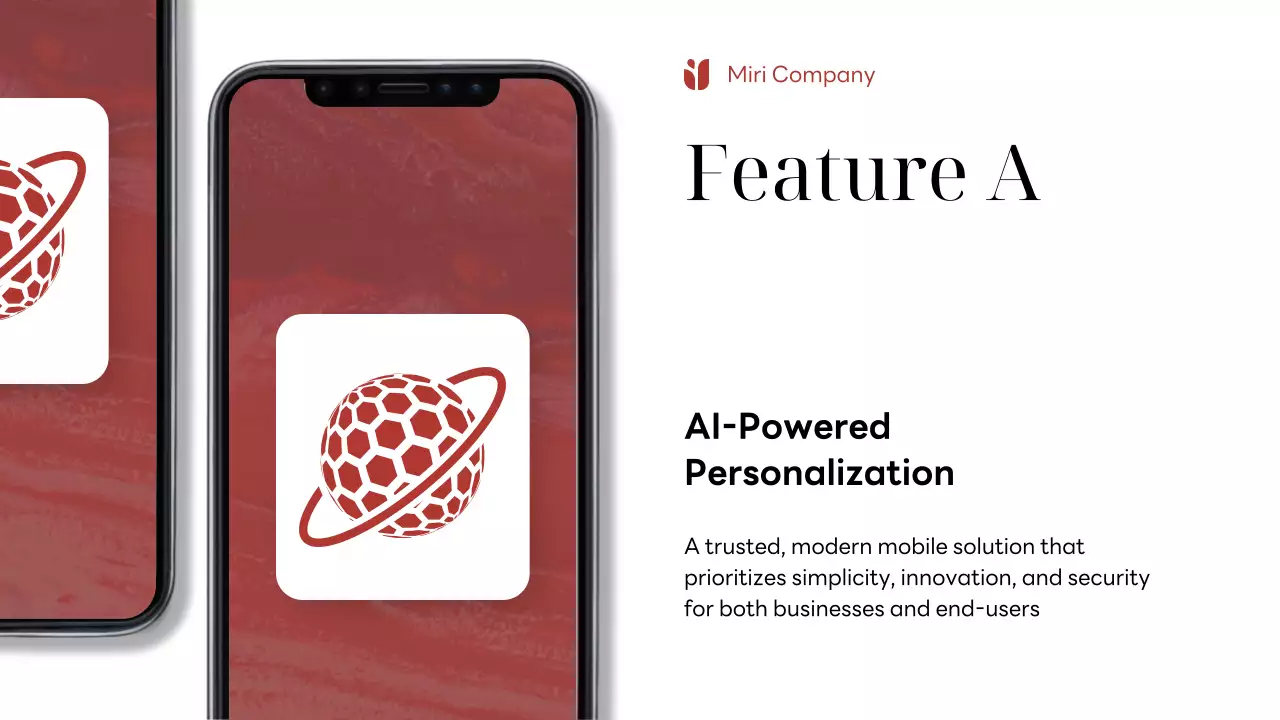 Red Modern Mobile Application Feature Presentation