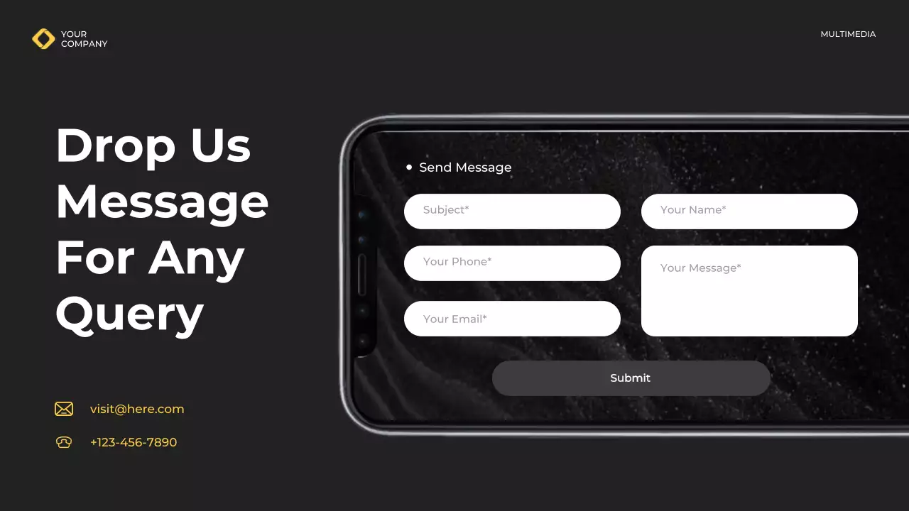Bản trình bày hướng dẫn ứng dụng di động hiện đại màu vàng