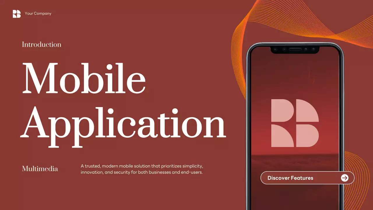 Red Elegant Mobile Application Presentation