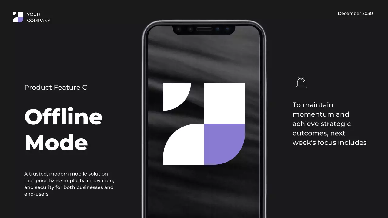 Black Modern Mobile Application Feature Presentation