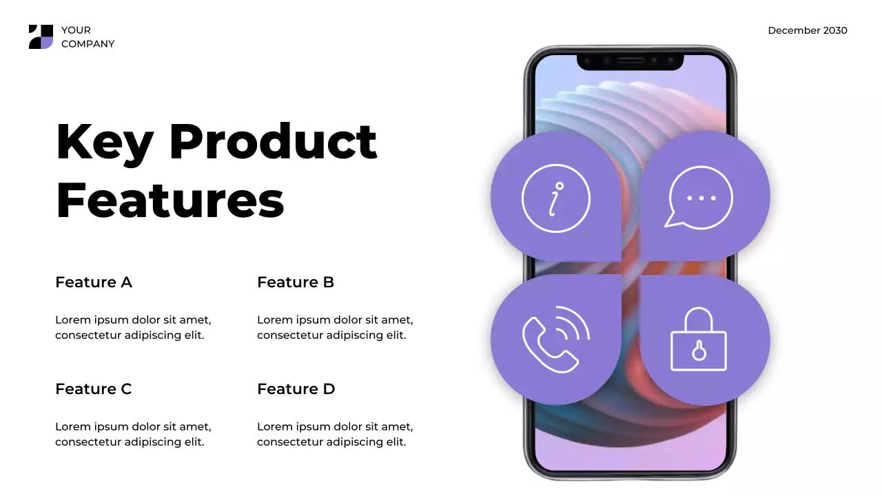 Black Modern Mobile Application Feature Presentation