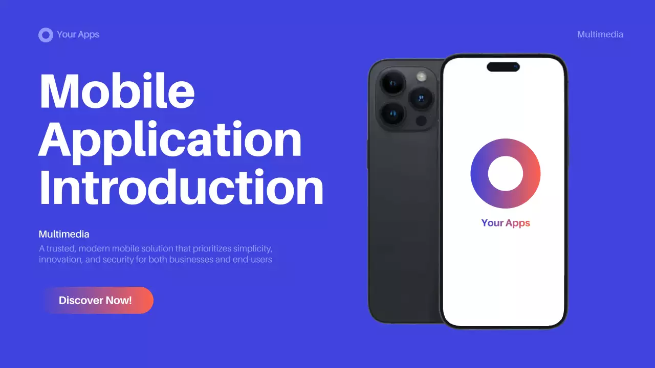 Blue Modern Mobile Application Guide Presentation