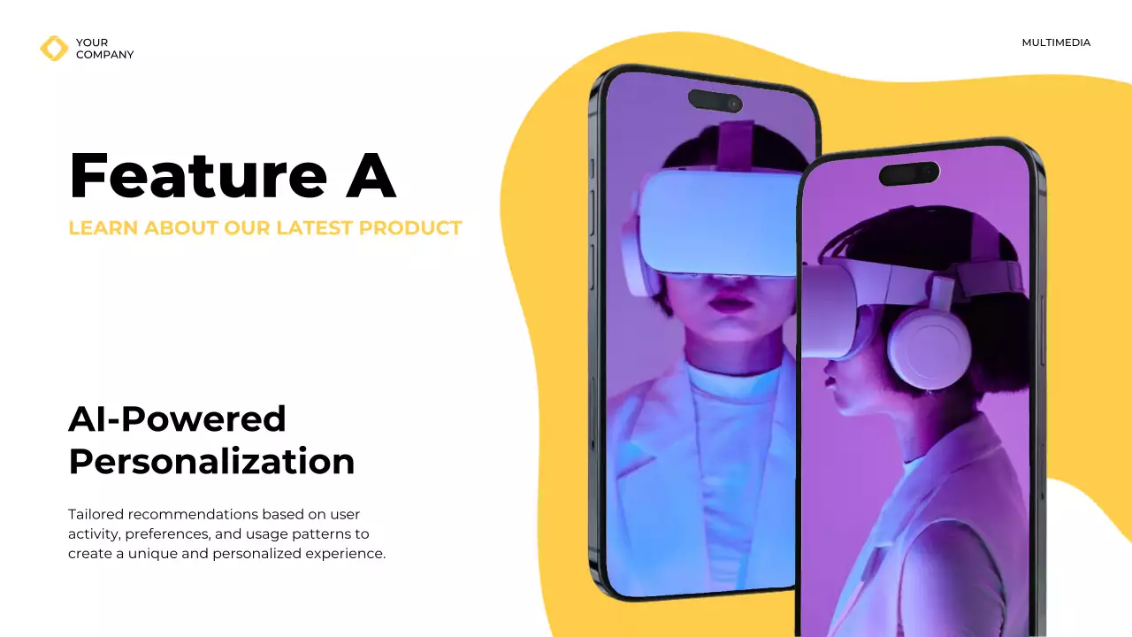 Bản trình bày hướng dẫn ứng dụng di động hiện đại màu vàng