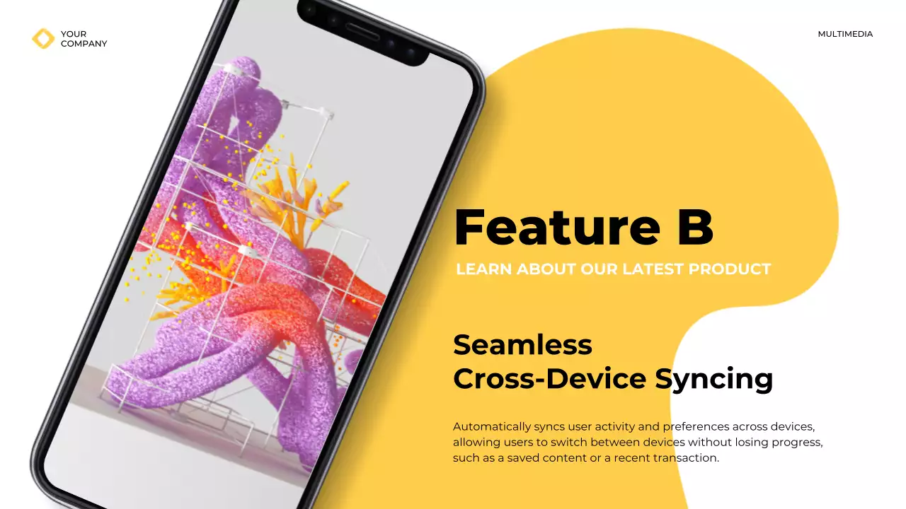 Bản trình bày hướng dẫn ứng dụng di động hiện đại màu vàng