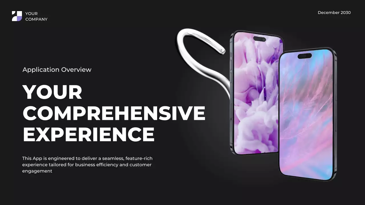 Black Modern Mobile Application Feature Presentation