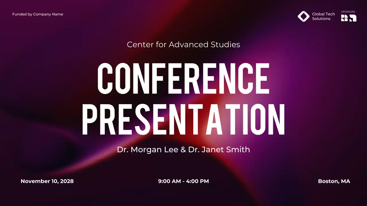 Purple Modern Business Conference Presentation