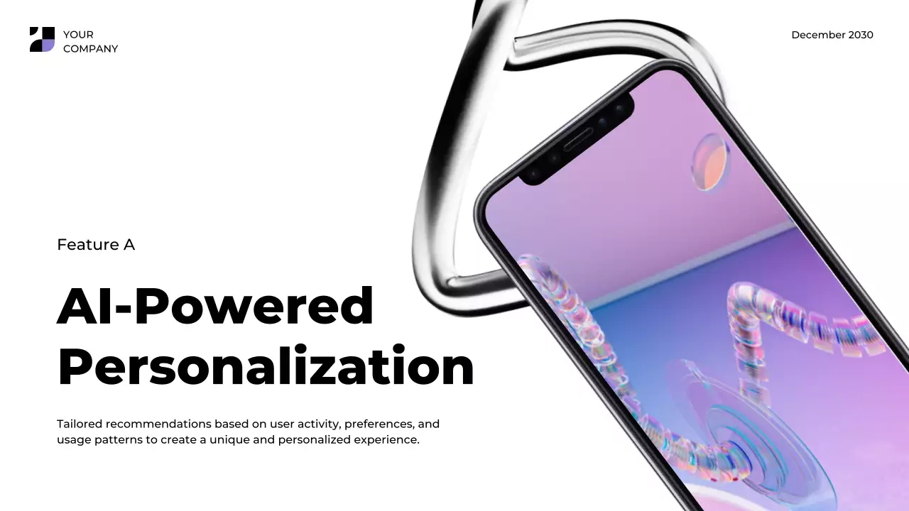 Black Modern Mobile Application Feature Presentation