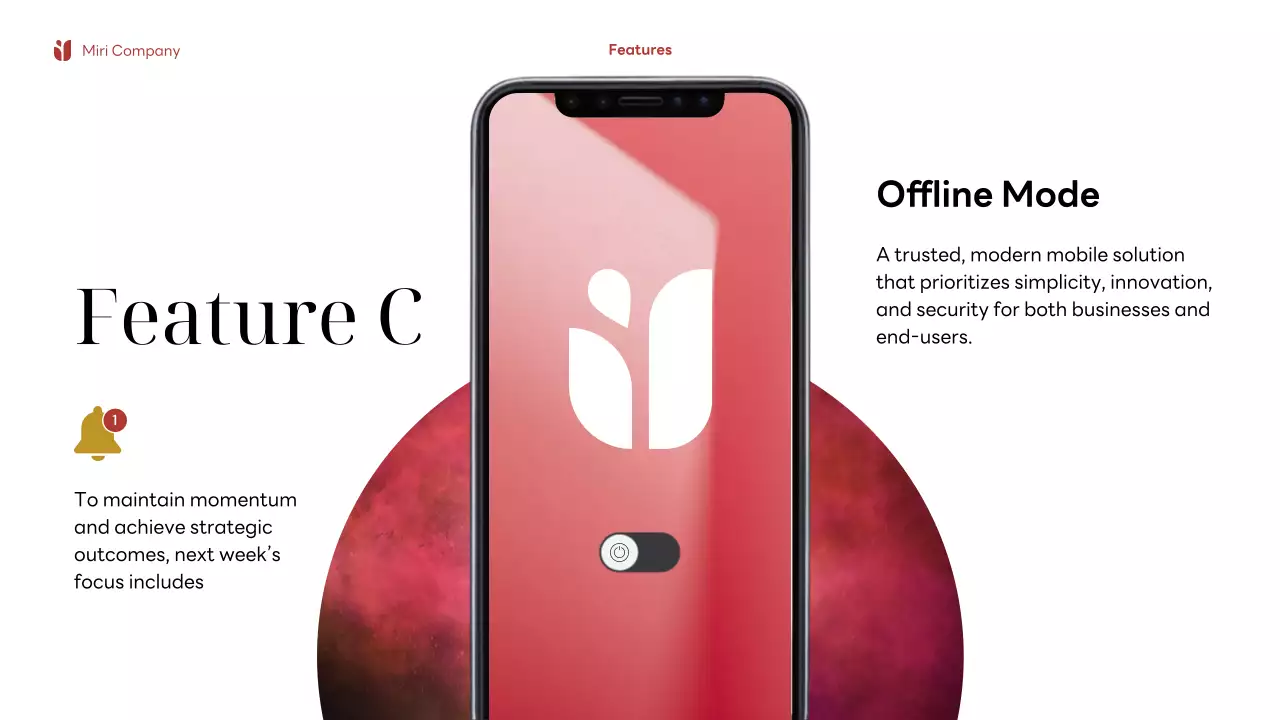 Red Modern Mobile Application Feature Presentation