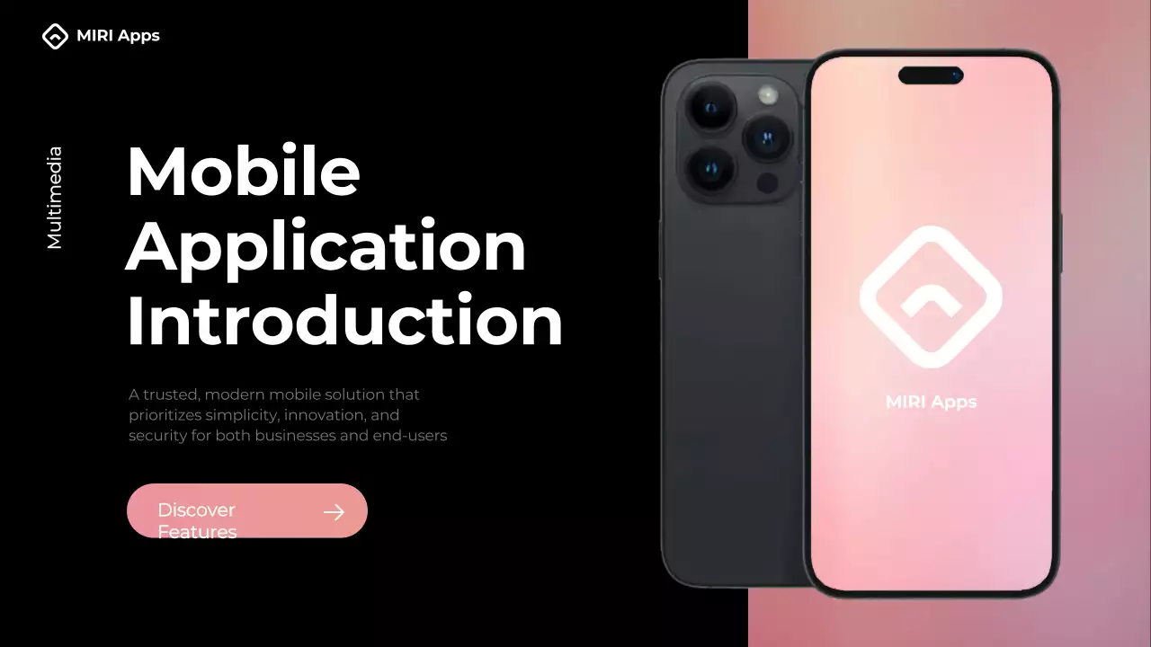Black and Pink Modern Mobile Application Feature Presentation