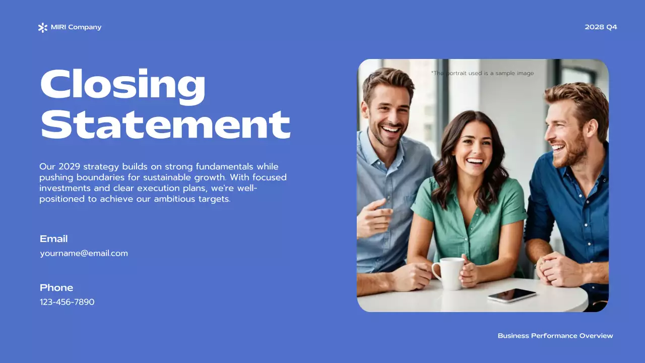 Blue Modern Business Report Presentation