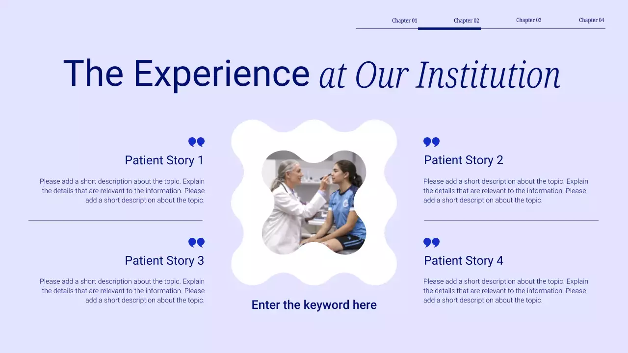 Blue Modern Healthcare Announcement Presentation