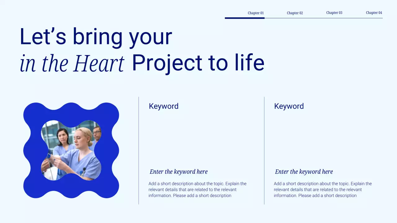 Blue Modern Healthcare Announcement Presentation