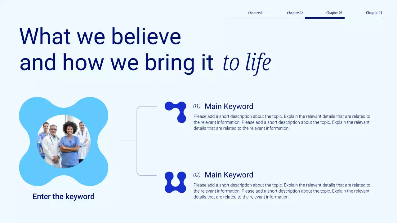 Blue Modern Healthcare Announcement Presentation